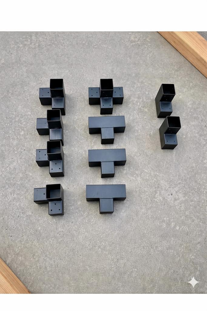 Complete set Pergola Verbindingsstukken– 7x7 cm (10-delig), Ophalen of Verzenden, Nieuw