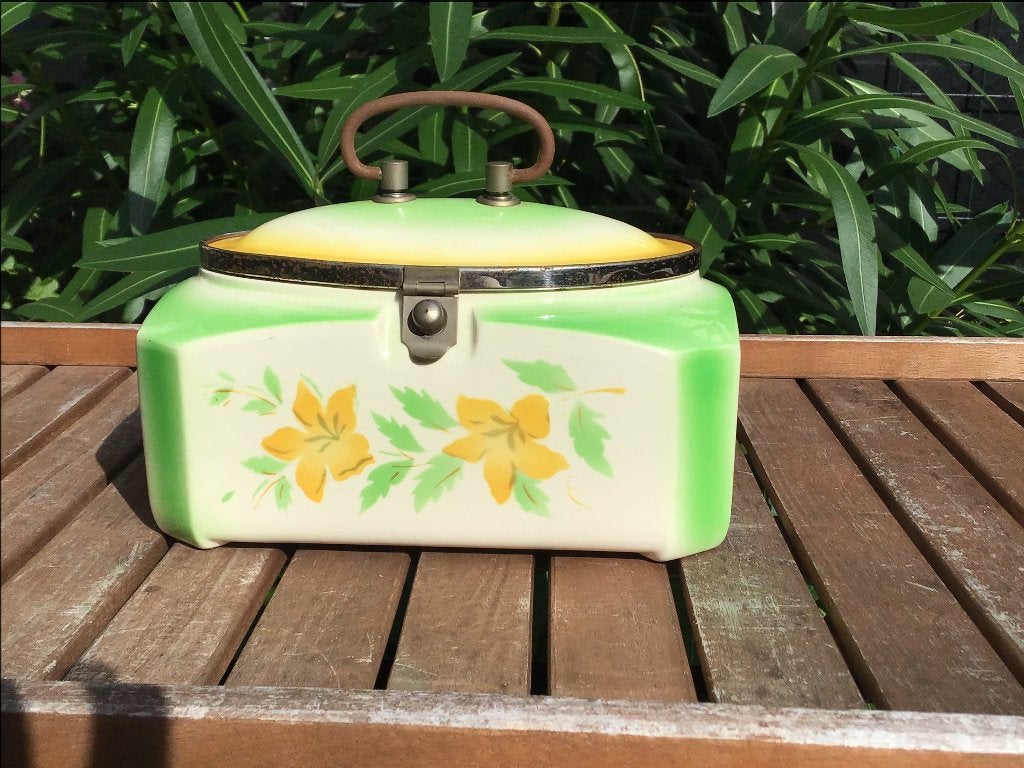 Antieke keramiek koek- of brooddoos Art Deco ca. 1930, Ophalen of Verzenden
