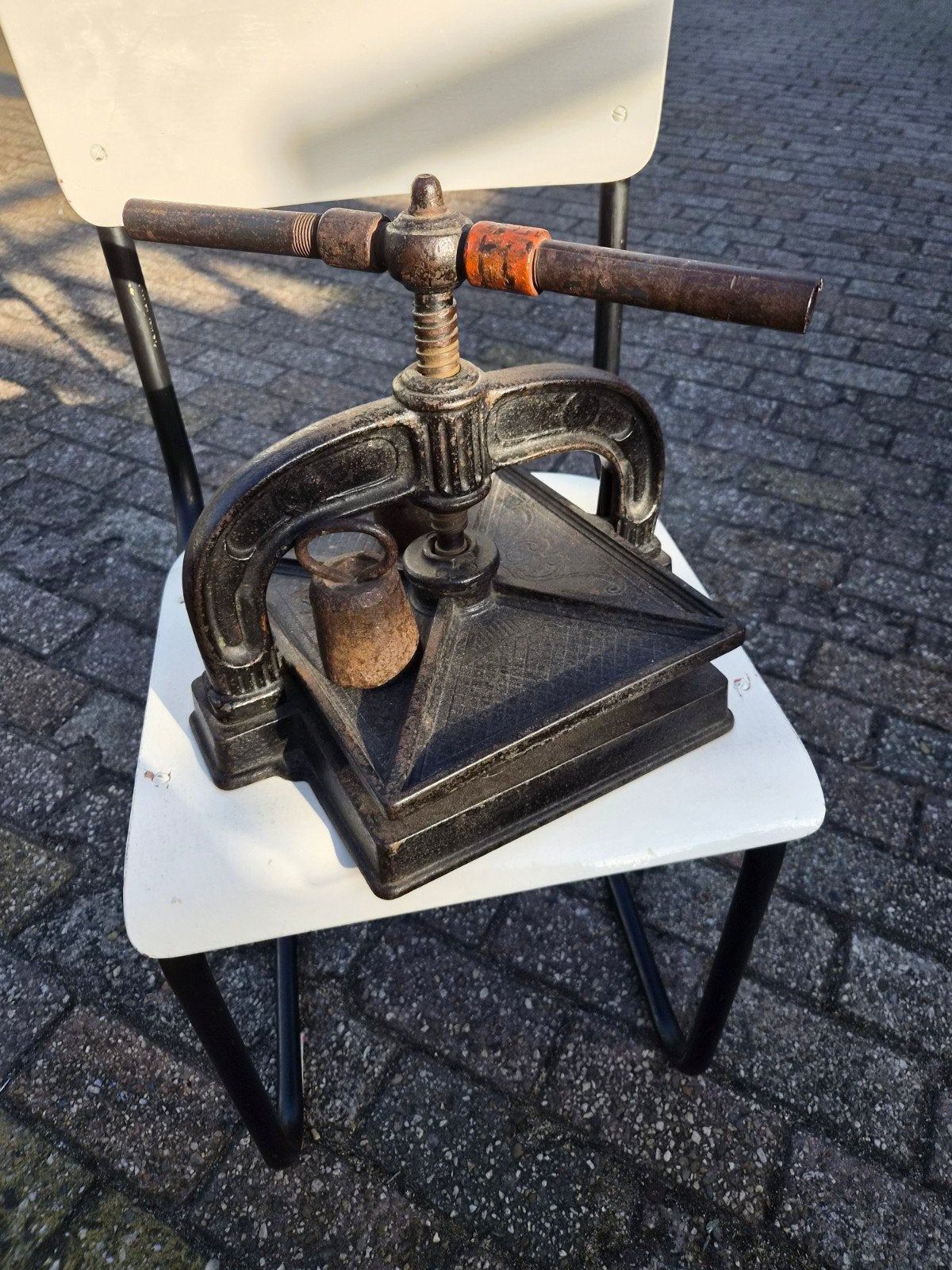 Vintage Gietijzeren Boekenpers, Antiek en Kunst, Ophalen