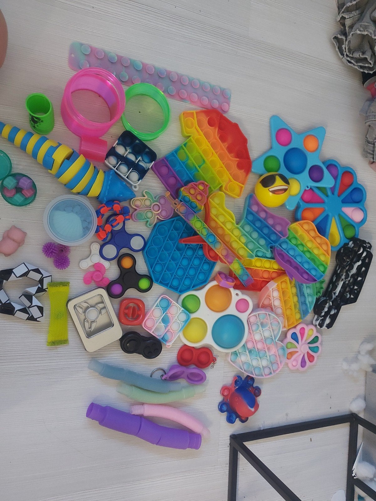 Grote collectie van 45 fidget toys alles 9€, per stuk 0.20€, Ophalen of Verzenden, Zo goed als nieuw, Jongen of Meisje