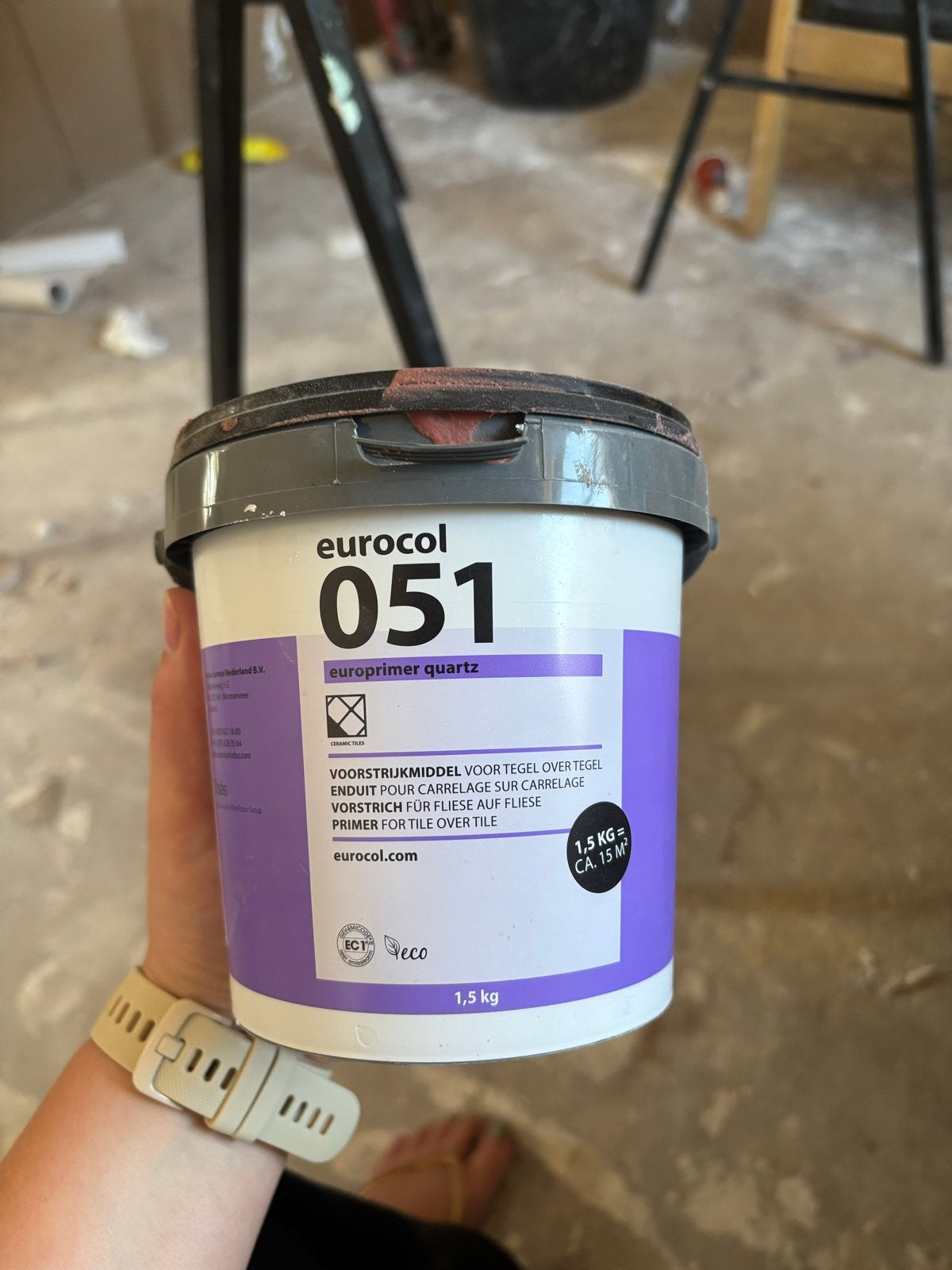 Eurocol 051 Europrimer Quartz 1,5 KG, Minder dan 5 liter, Ophalen, Zo goed als nieuw, Roze