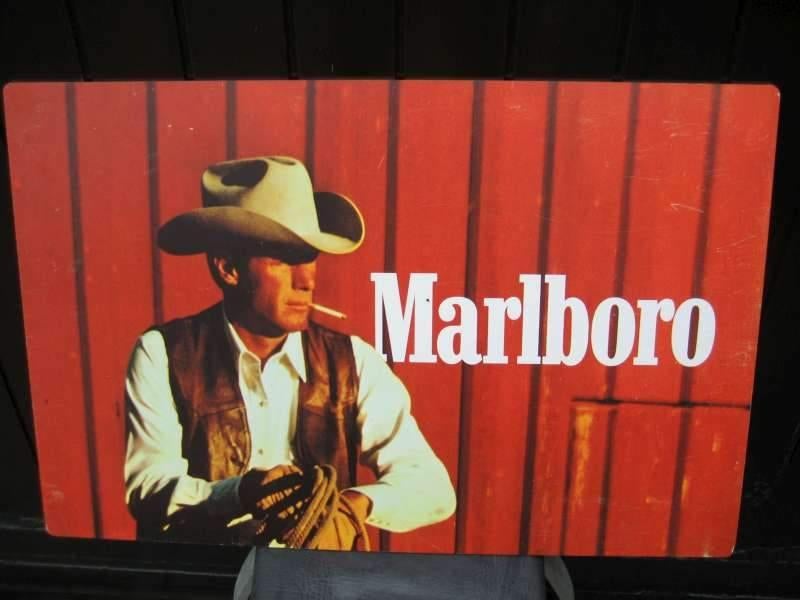 Vintage reclamebord van Marlboro jaren'70, Verzamelen, Merken en Reclamevoorwerpen, Ophalen of Verzenden, Gebruikt, Reclamebord