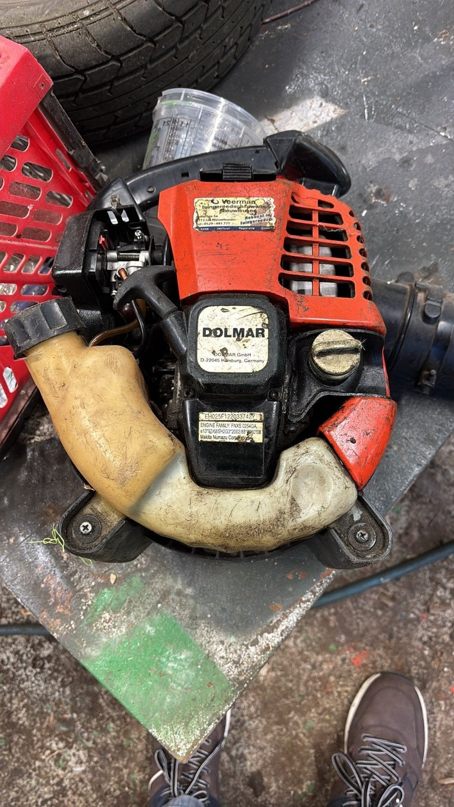 Dolmar bladblazer, Ophalen, Gebruikt, Benzine