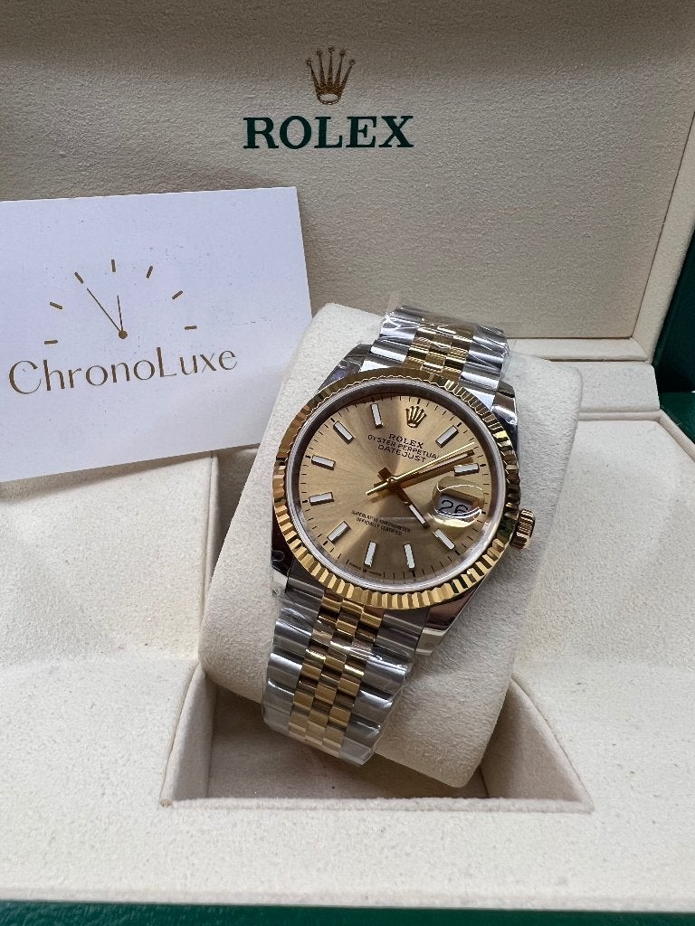Rolex Datejust | Two-Tone Gold | 36MM, Ophalen of Verzenden, Nieuw, Geel, IOS