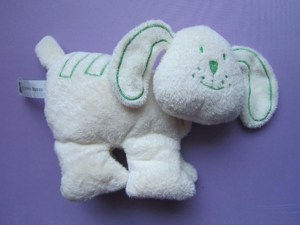 22 JARIGE HAPPY HORSE Knuffel HOND GROOVY UIT 2004 **Nieuw**, Happy Horse, Nieuw, Met label, Wit