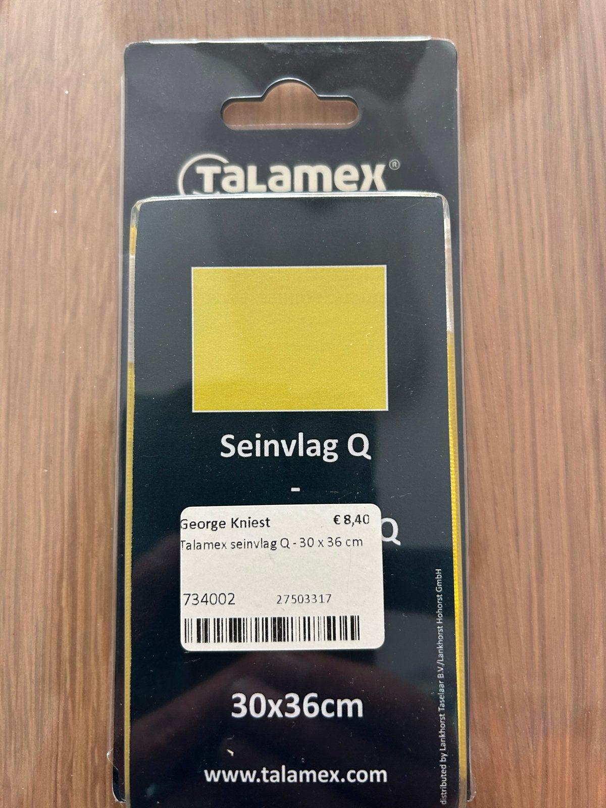 Talamex Seinvlag Q - 30x36 cm - Nieuw in verpakking, Watersport en Boten, Zeilen en Zeiltoebehoren, Ophalen of Verzenden, Nieuw