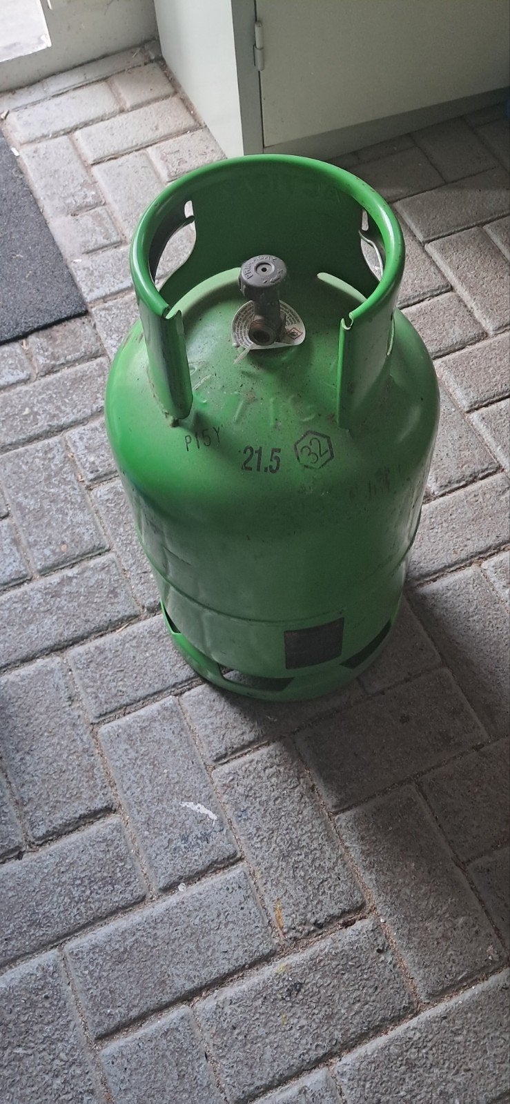 Gasflessen: Campingaz (1.8kg) en Groene Gasfles (21.5kg), Ophalen, Gebruikt