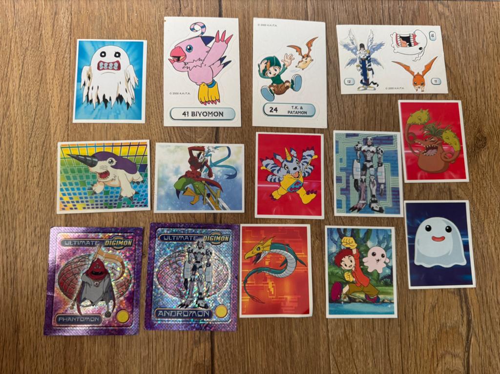 Digimon stickers, Verzenden, Zo goed als nieuw, Meerdere stickers