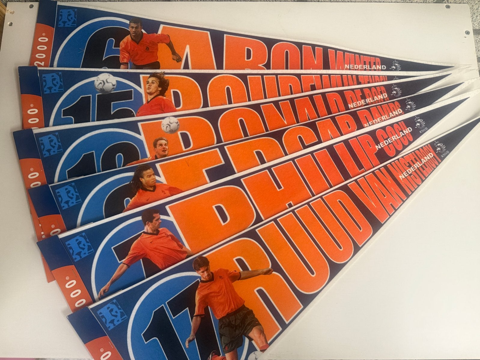 6x Voetbal Nederlands Elftal EK 2000 Oranje Vlag, Verzamelen, Sportartikelen en Voetbal, Shell, Ophalen of Verzenden, Zo goed als nieuw