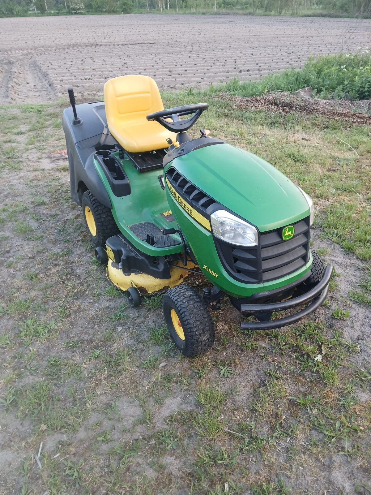 John deere x155r zitmaaier met mulchplug, Ophalen of Verzenden, Gebruikt, Opvangbak, 90 tot 120 cm