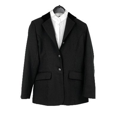 Harry’s Horse Paardrijjasje + blouse – zwart/wit – 164 / 176, Meisje, Sport- of Zwemkleding, Ophalen of Verzenden, Zo goed als nieuw