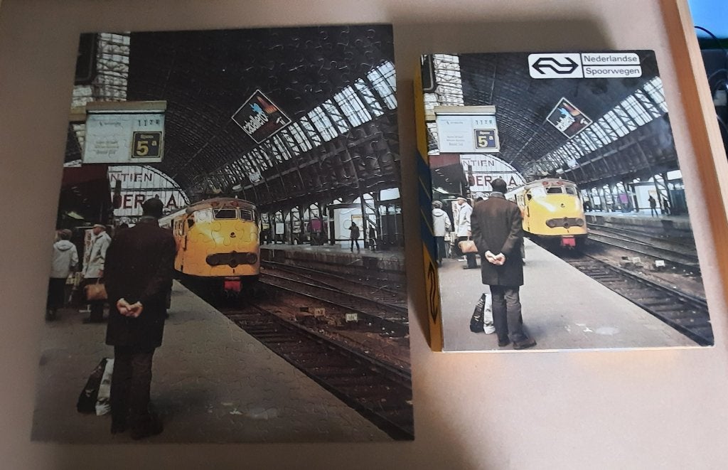 Puzzel Nederlandse Spoowegen - 80er jaren, Ophalen of Verzenden, Zo goed als nieuw, Trein, Overige typen