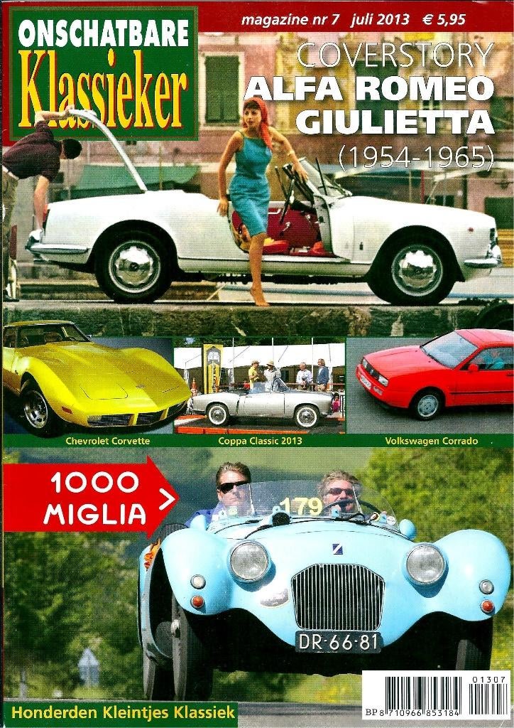 Onschatbare Klassieker reportage Alfa Romeo Giulietta, Ophalen of Verzenden, Gelezen, Alfa Romeo