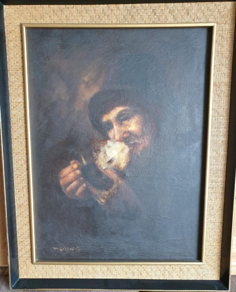 Klassiek schilderij van T Wong, Antiek en Kunst, Ophalen