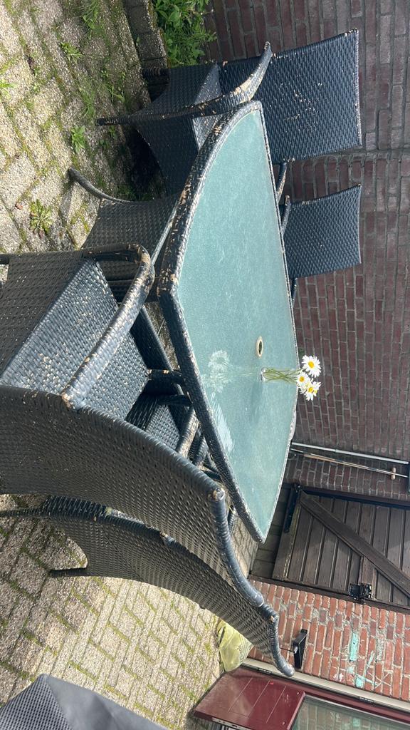 Tuinset tafel met 4 stoelen, Ophalen of Verzenden, Gebruikt