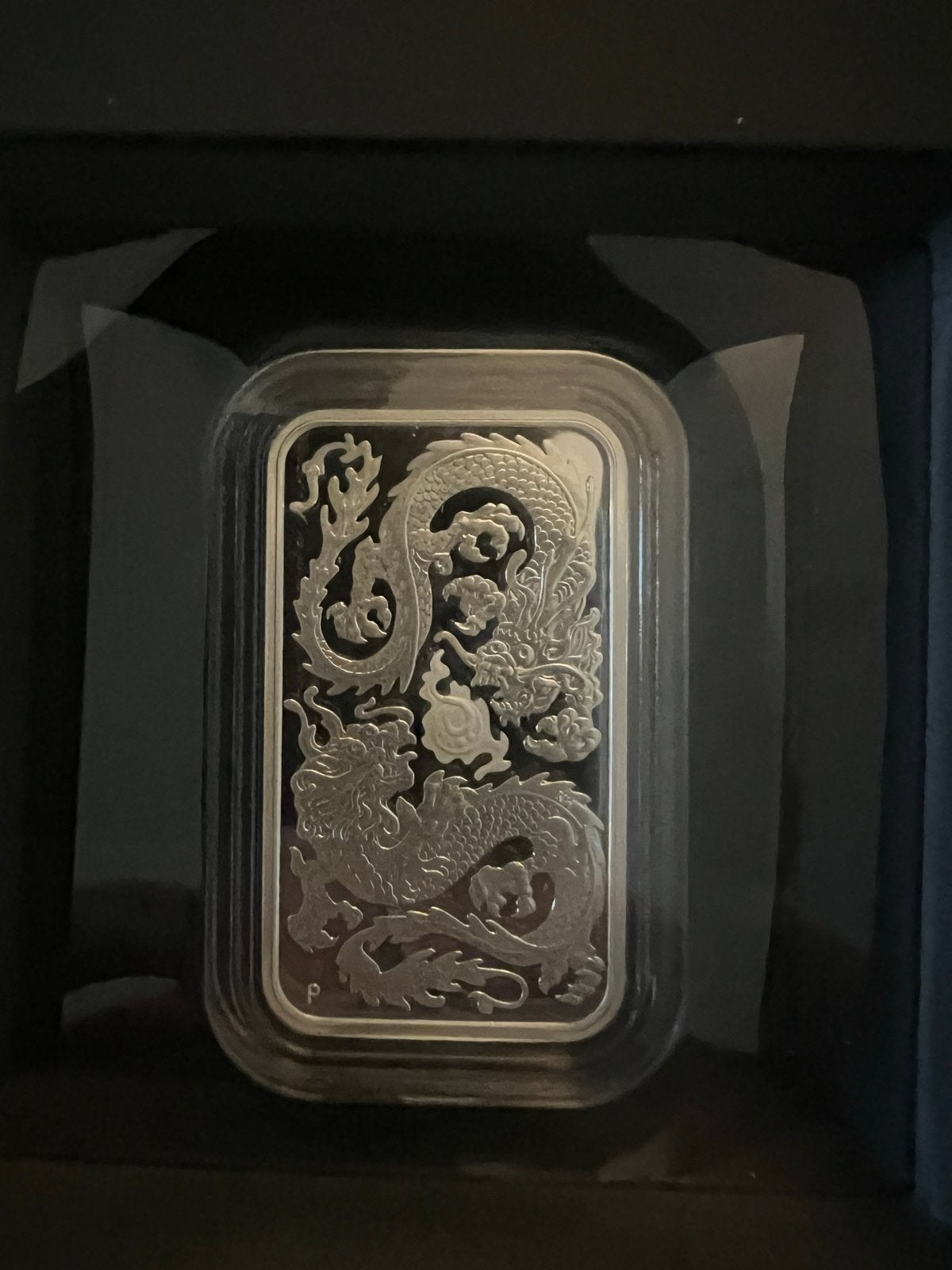 2020 Perth Mint 1oz Zilveren Draak rectangular proof, Ophalen of Verzenden, Zilver