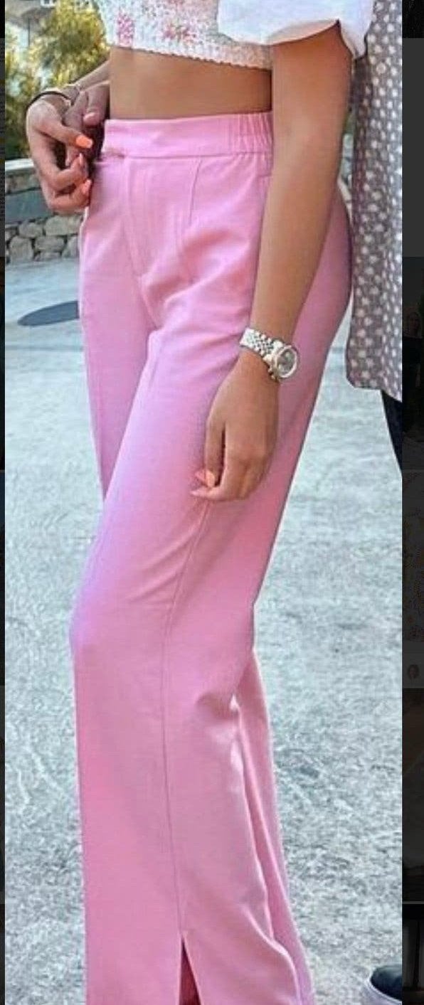 Bershka wide leg pantalon, Maat 38/40 (M), Ophalen of Verzenden, Zo goed als nieuw, Roze