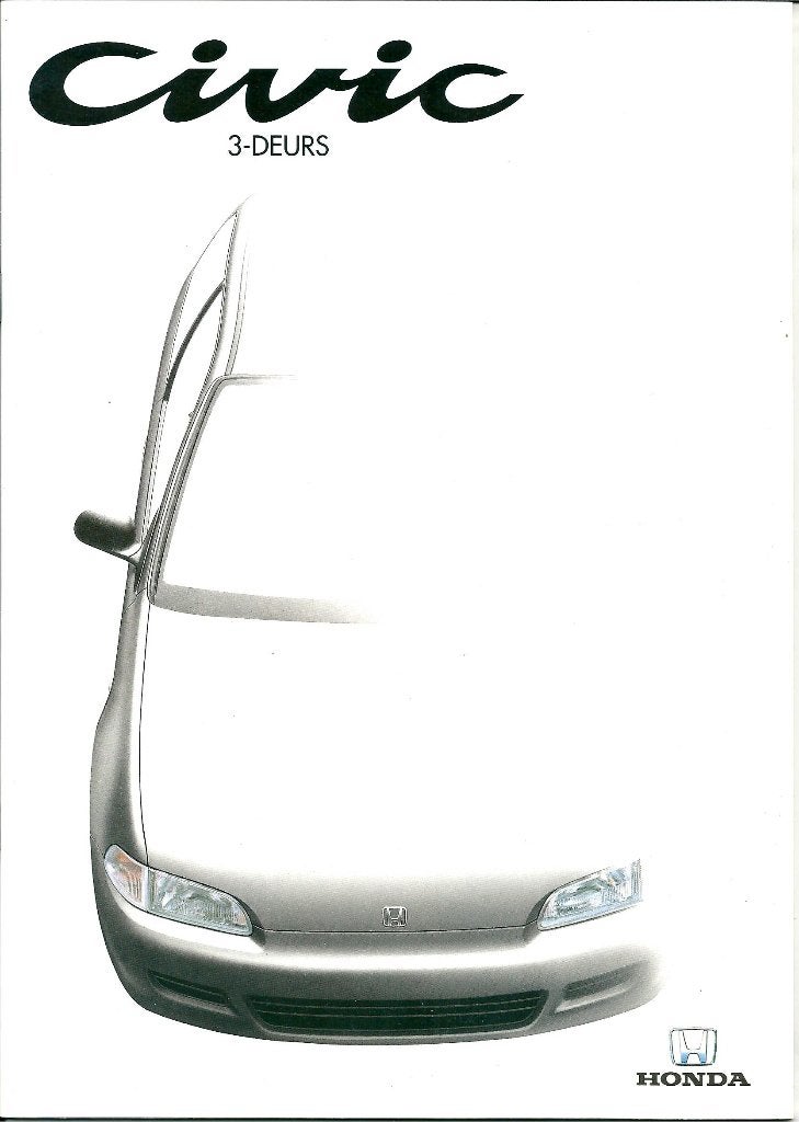 Brochure Honda Civic 3drs 1991, Ophalen of Verzenden, Gelezen, Honda