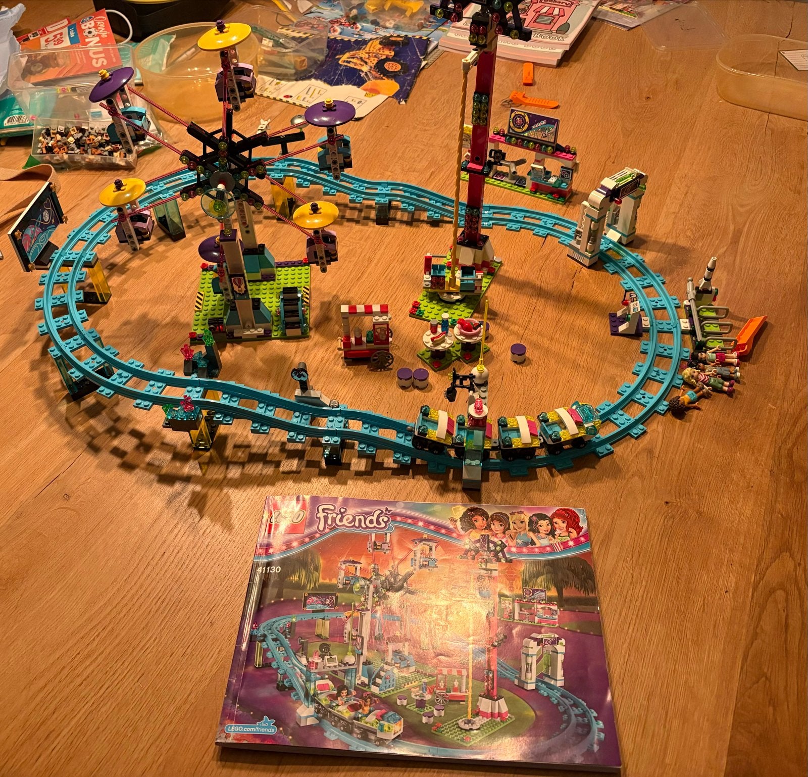 Lego Friends 41130 Achtbaan in Pretpark, Gebruikt, Lego, Friends, Ophalen of Verzenden