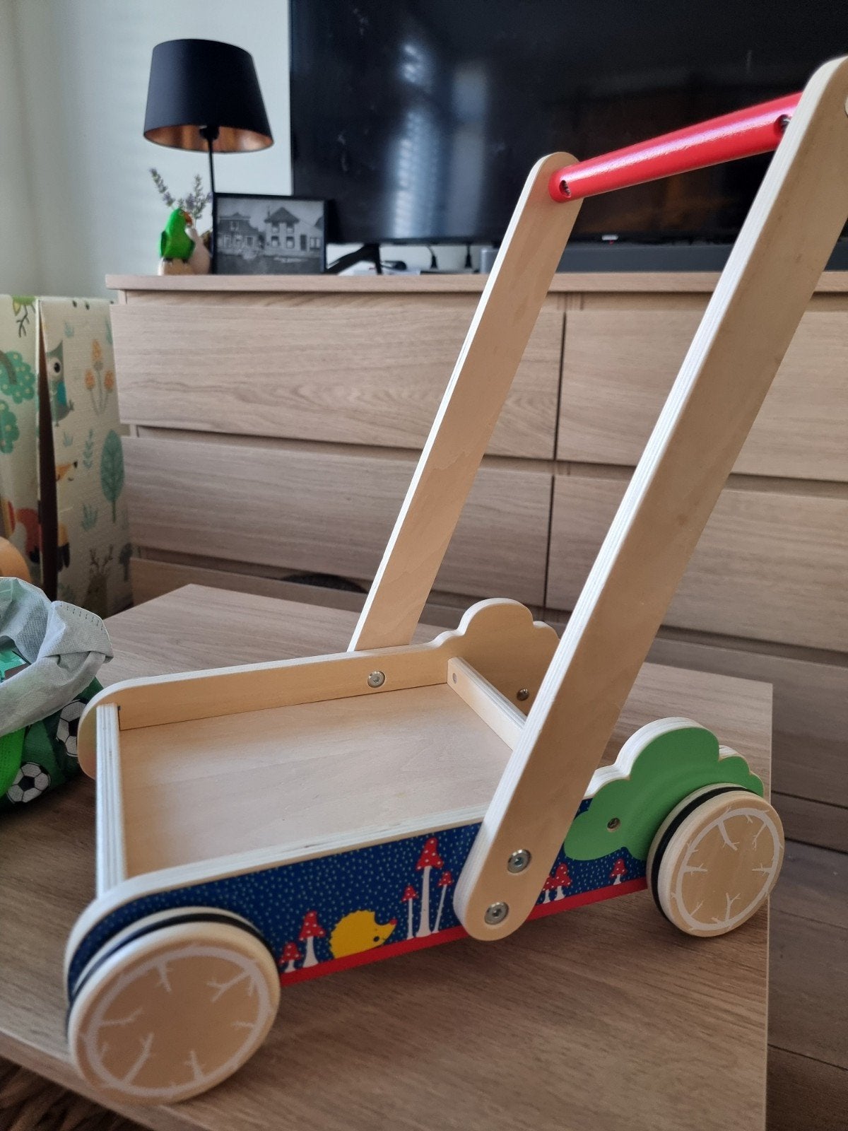 Houten loopwagen met blokken, Ophalen, Gebruikt, Overige typen, Met wieltjes