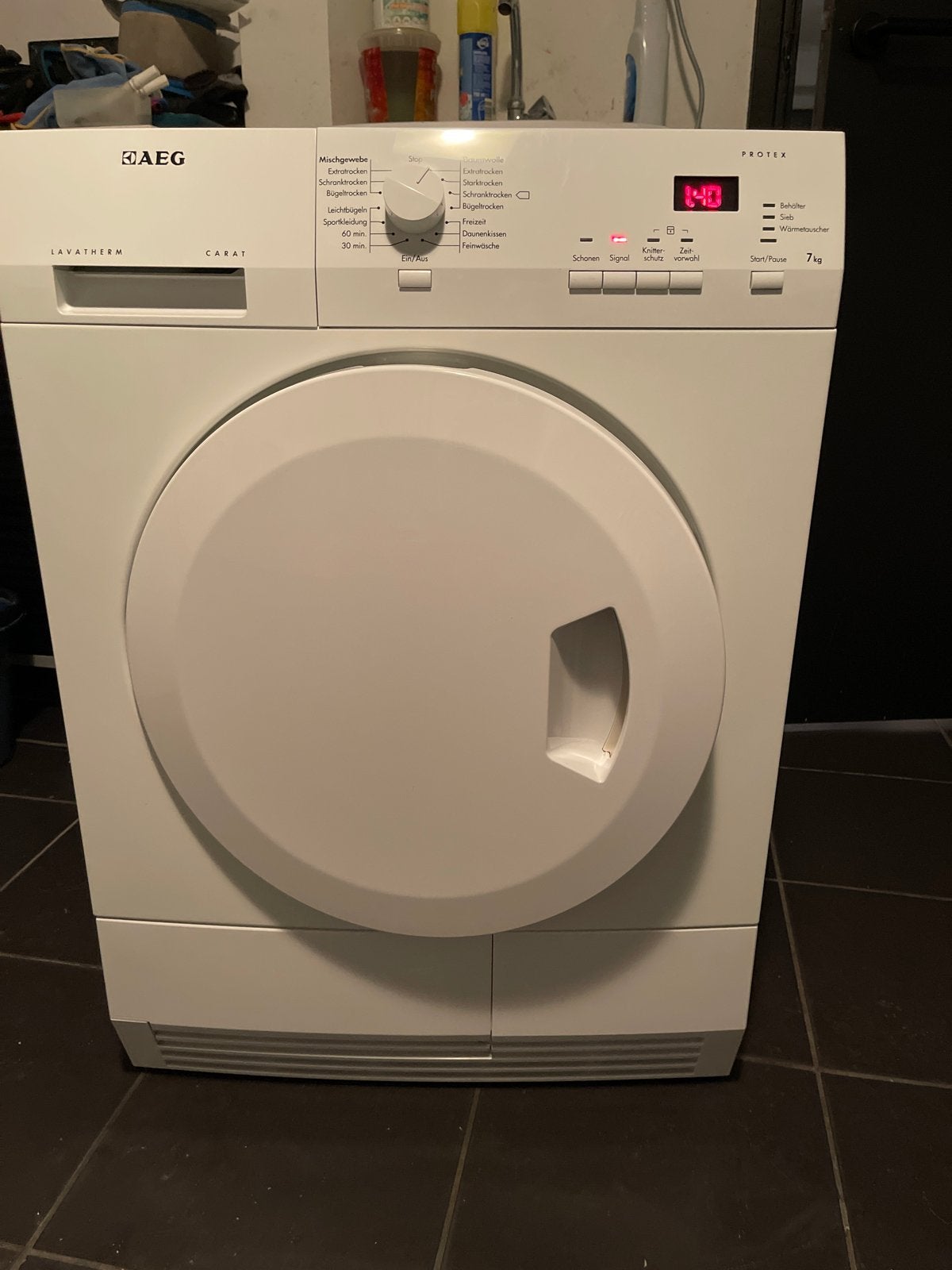 AEG Lavatherm Protex 7kg Condensdroger, Witgoed en Apparatuur, Ophalen, 6 tot 8 kg, Gebruikt, Voorlader