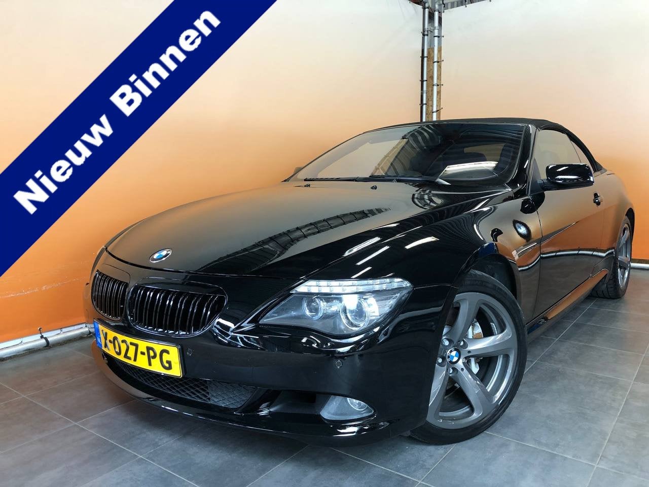 BMW 6 Serie Cabrio 630i youngtimer leer | carplay | winterse, Auto's, Automaat, Achterwielaandrijving, Gebruikt, Zwart