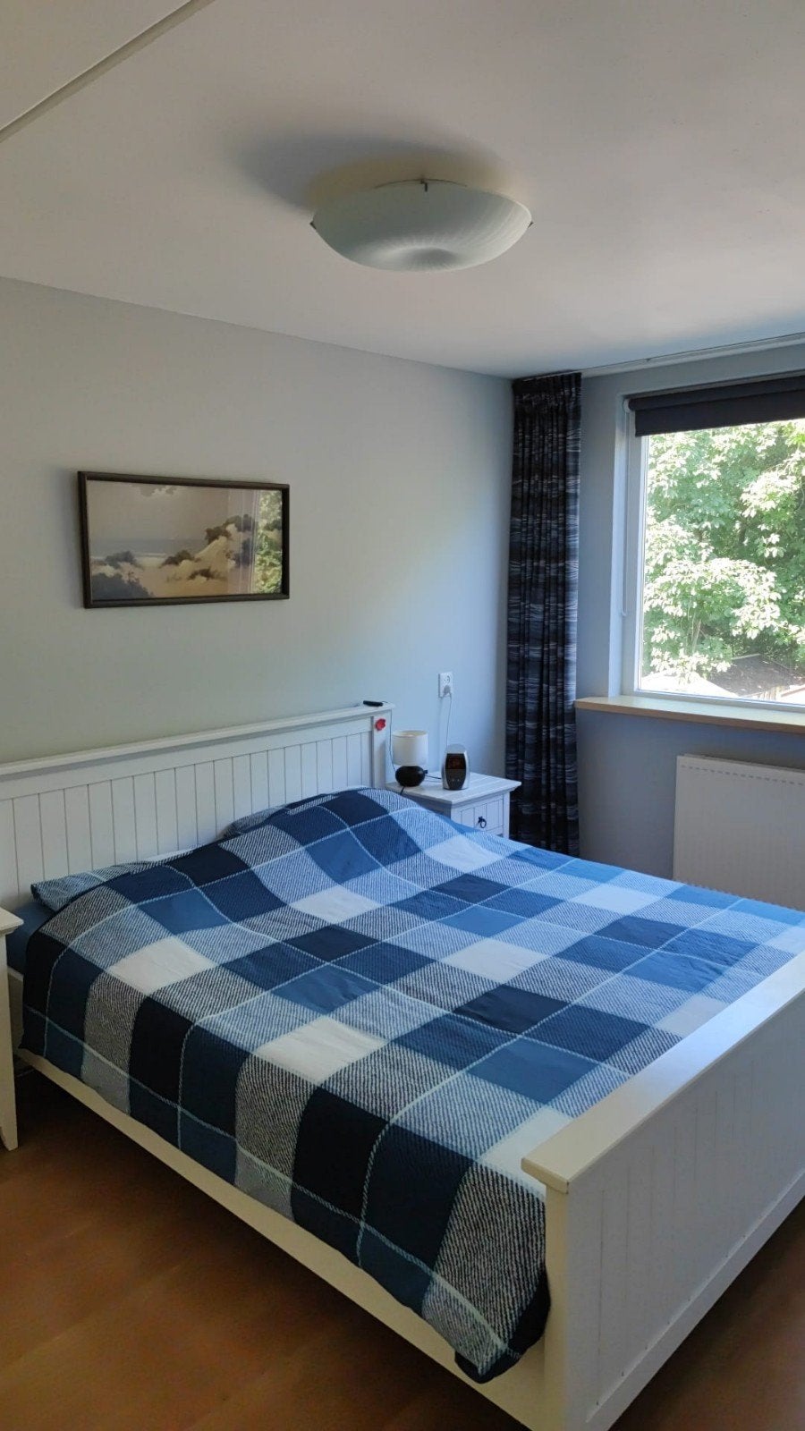 Tweepersoonsbed 160x200 wit nachtkastjes, Ophalen, Gebruikt, Wit, Tweepersoons