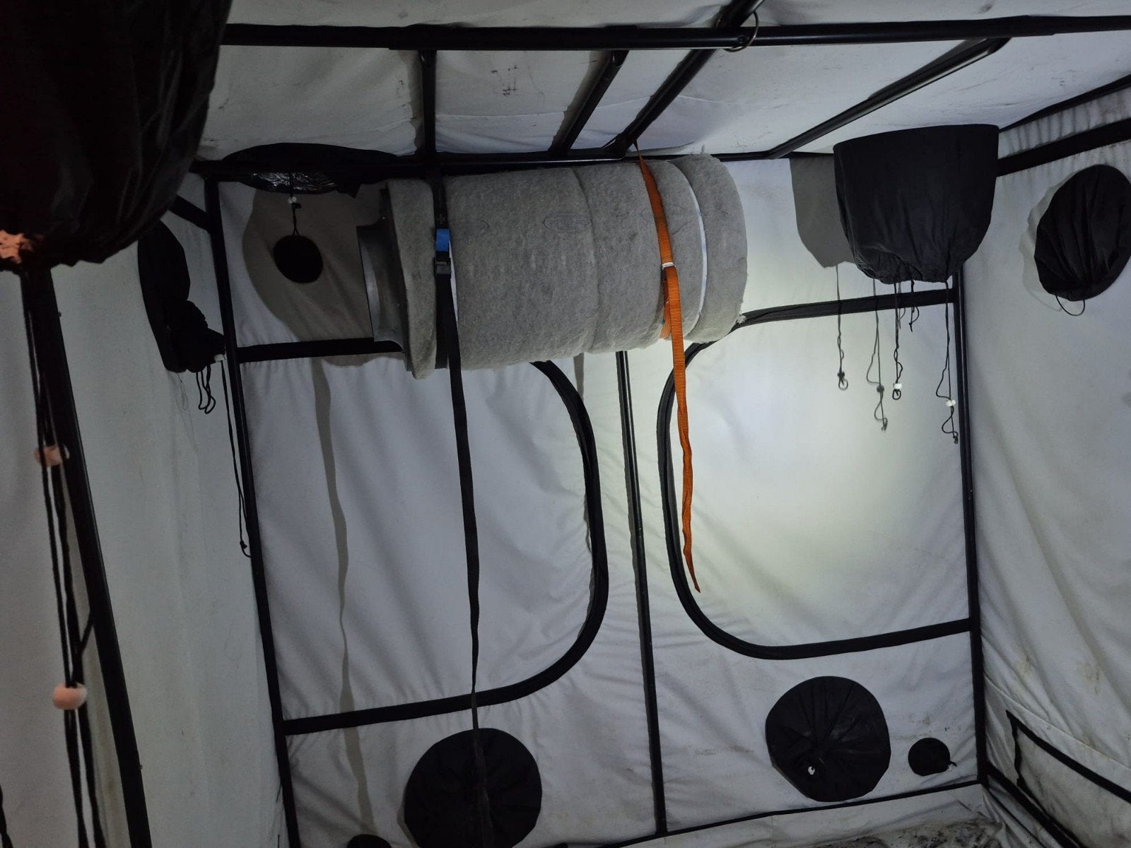 Complete 22 meter kweektent – 2400W HPS + afzuiging + toeb, Ophalen, Gebruikt, Ventilator en Afzuiger