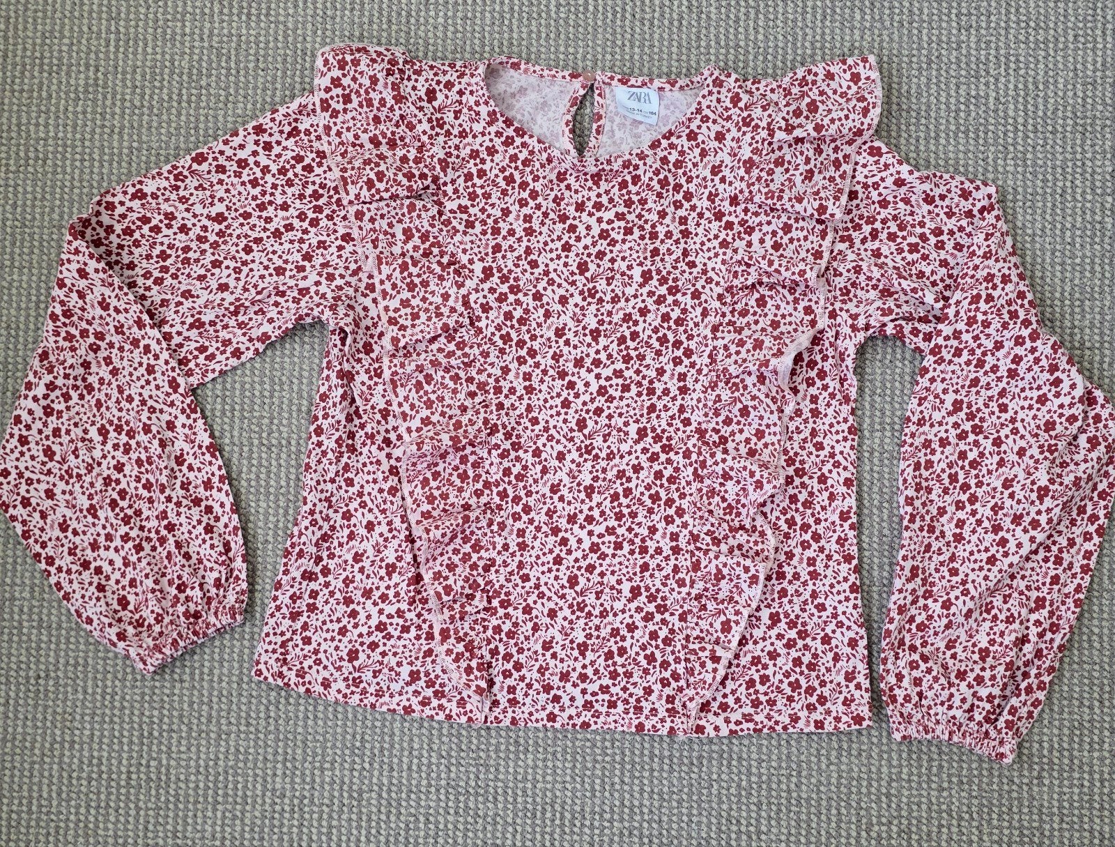 Zara blouse / longsledve 164, Kinderen en Baby's, Meisje, Overhemd of Blouse, Ophalen of Verzenden, Zo goed als nieuw