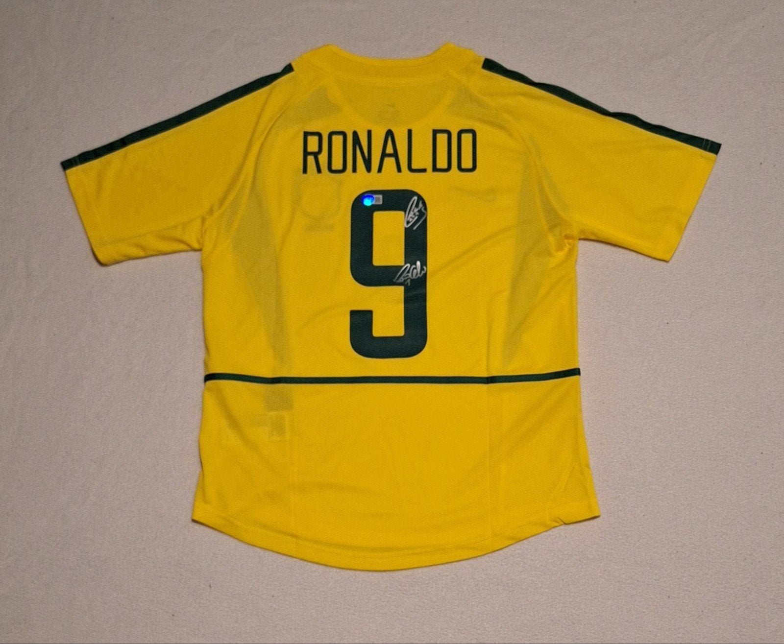 Ronaldo & Roberto Carlos Gesigneerd Brazilië WK 2002 shirt, Ophalen of Verzenden, Nieuw, Buitenlandse clubs, Shirt