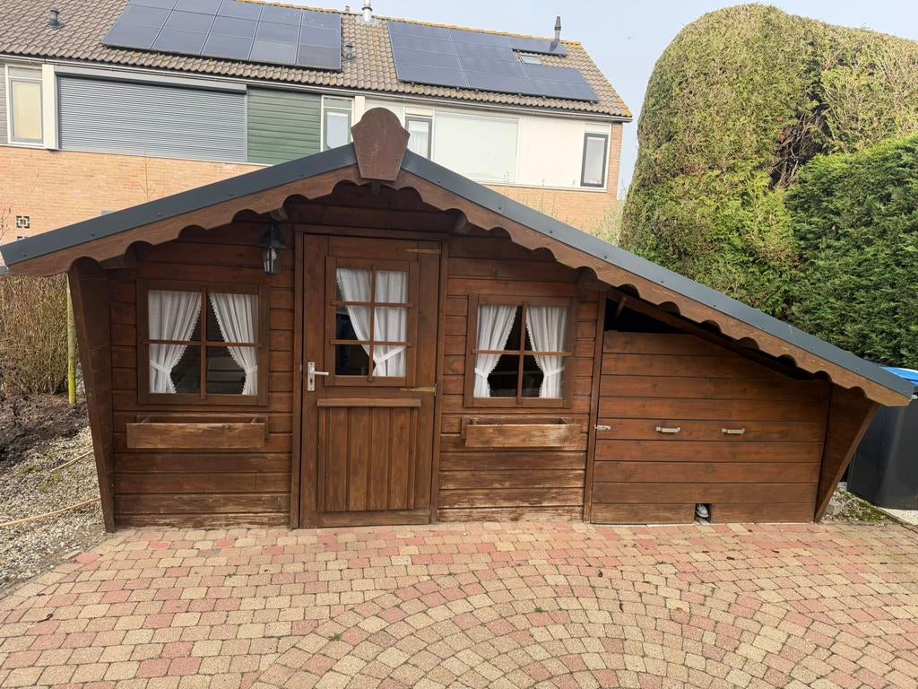 Tuinhuis met berging, Tuin en Terras, Tuinhuizen, Ophalen, 250 tot 500 cm, Zo goed als nieuw, Hout