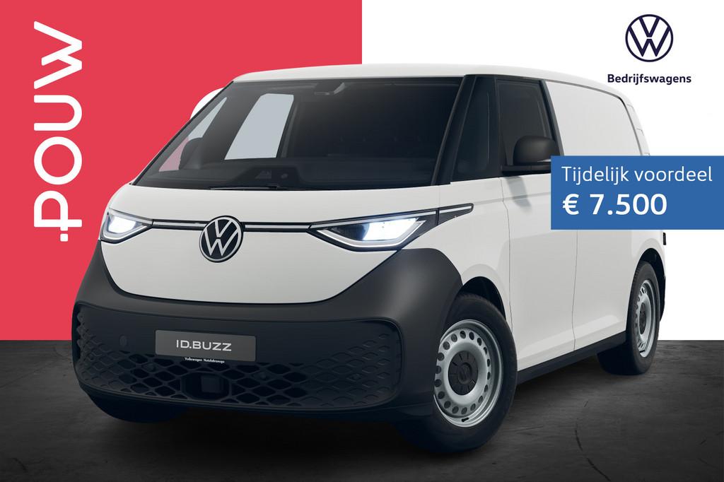 Volkswagen ID. Buzz Cargo 286pk Economy Business 79 kWh | Ac, Auto's, Bestelauto's, Automaat, 12 maanden, Zwart, Volkswagen