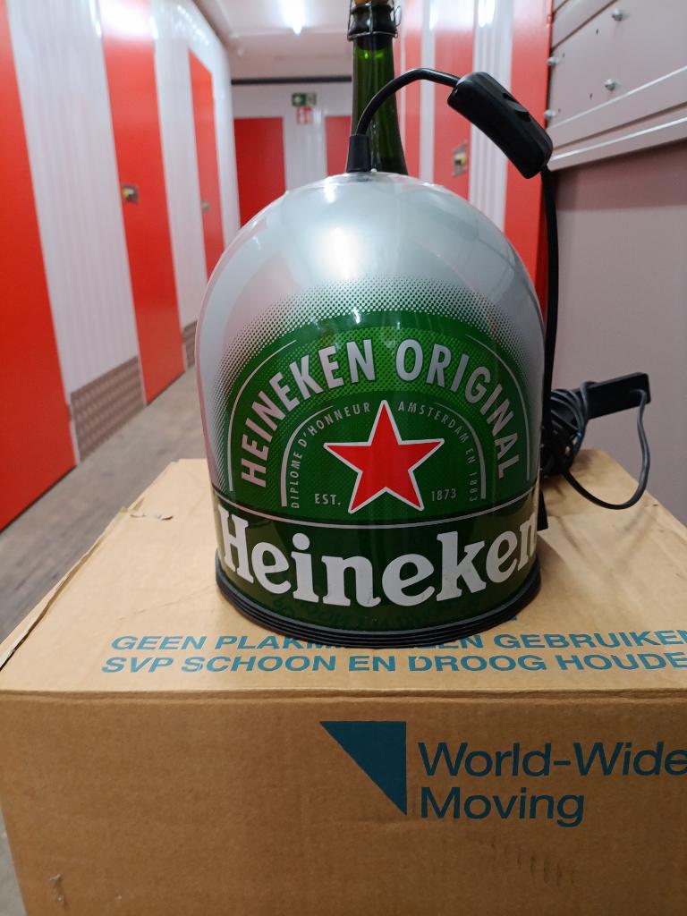 Heineken barlamp, Verzamelen, Biermerken, Ophalen of Verzenden, Zo goed als nieuw, Heineken