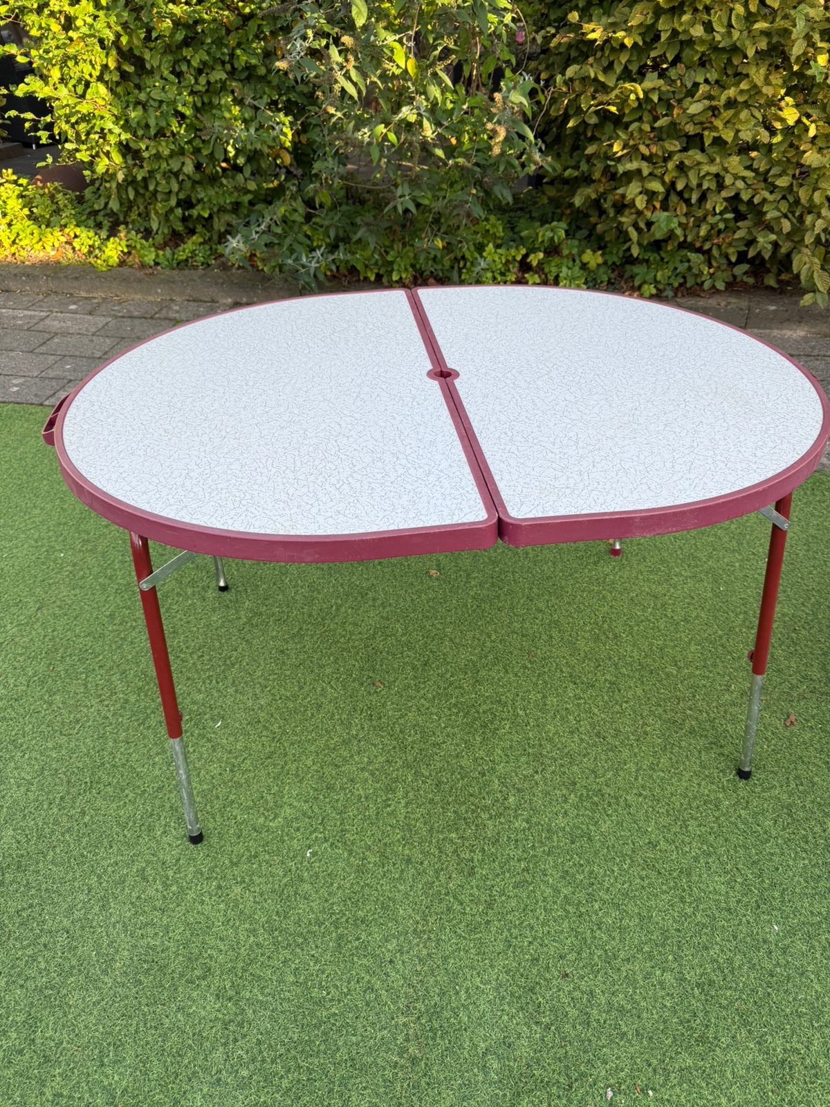 Crespo camping tafel 120/90 ovaal, Caravans en Kamperen, Kampeermeubelen, Ophalen, Gebruikt, Campingtafel