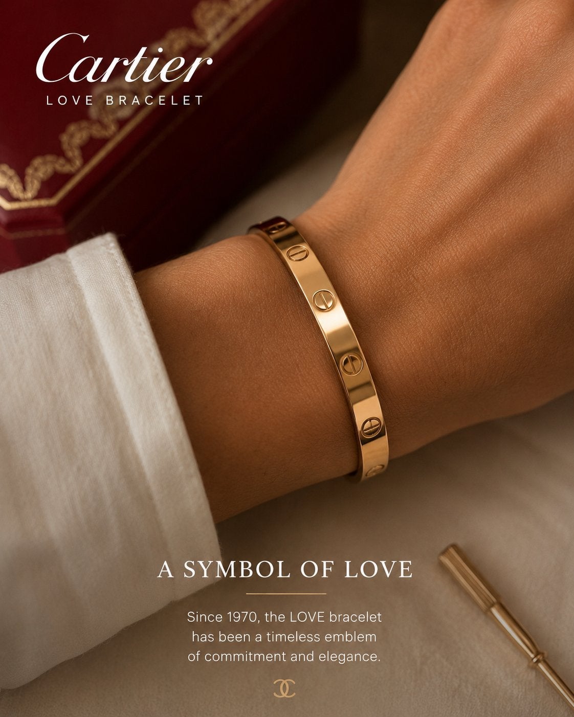 Cartier Love Bracelet Wide Edition – Zilver, Verzenden, Zilver