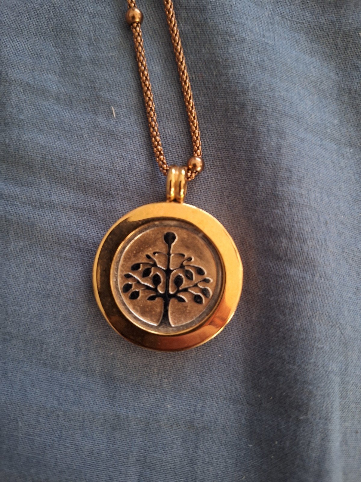 Roségouden ketting met levensboom hanger - Lucardi, Sieraden, Tassen en Uiterlijk, Kettingen, Verzenden
