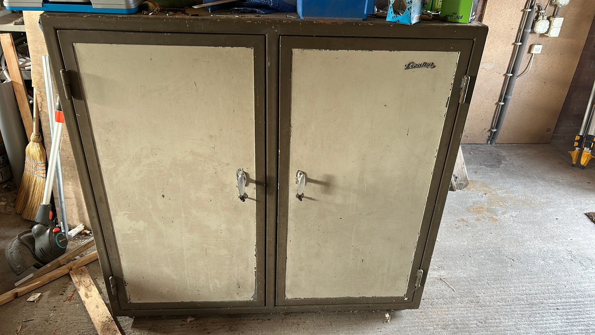 Te koop oude escaliet brand archief kast, Gebruikt, 100 tot 150 cm, 100 tot 150 cm, Ophalen of Verzenden