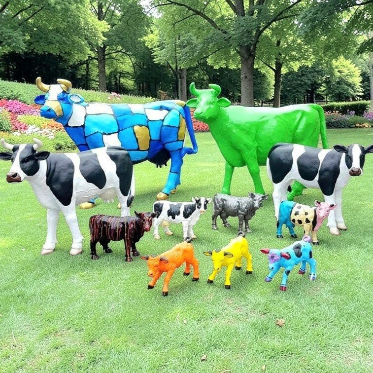 Koe Paard Varken Kalf Geit Schaap Lammetje Ezel Beelden, Tuin en Terras, Ophalen, Nieuw, Kunststof, Dierenbeeld