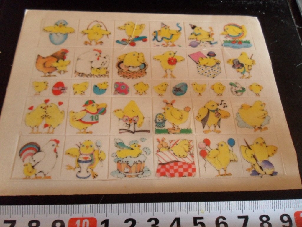 sticker transparant set strip pasen kuiken libelle bronja 2*, Verzamelen, Ophalen, Zo goed als nieuw