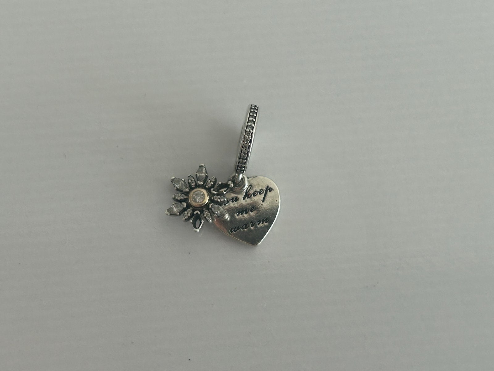 Pandora Familieboom Bedel Zilver/14k Goud met Zirkonia, Gebruikt, Pandora, Ophalen of Verzenden, 1 bedel