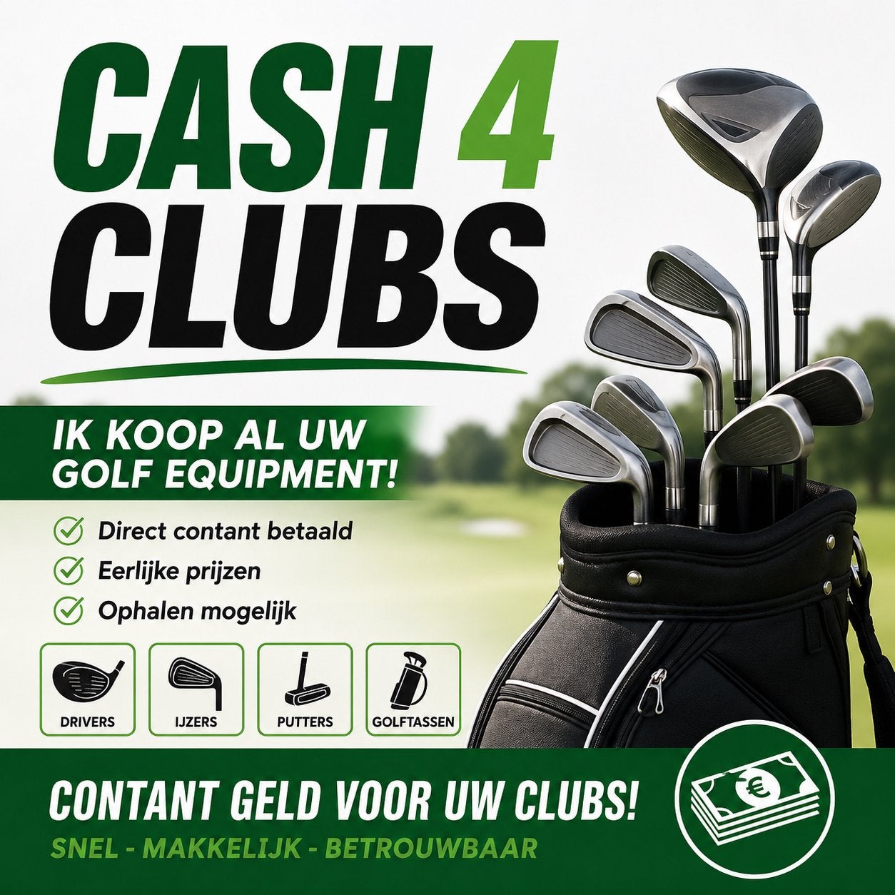 Cash 4 Clubs: Wij kopen al uw golfspullen!, Ophalen, Gebruikt, Overige typen, Overige merken