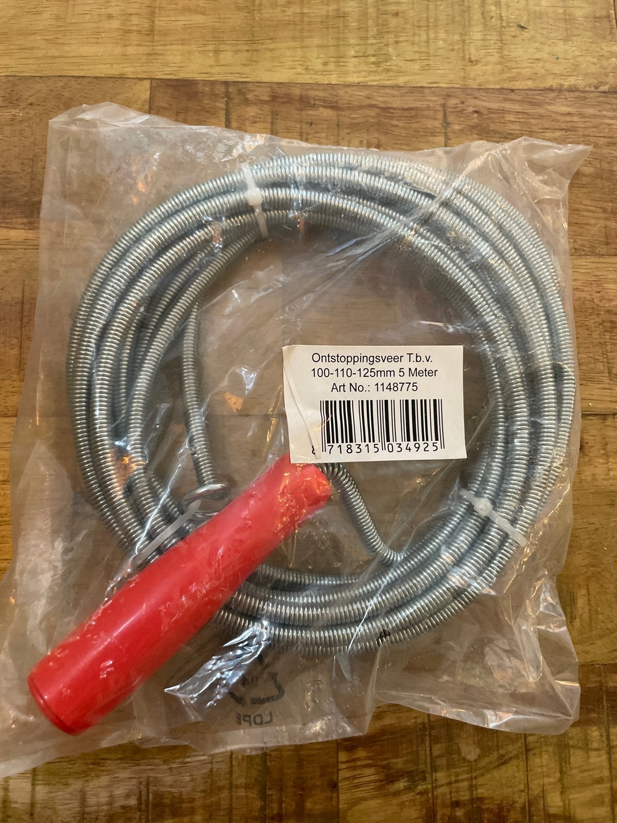 Ontstoppingsveer 5 meter voor 100-125mm afvoer, Ophalen, Nieuw, Overige typen, Overige merken