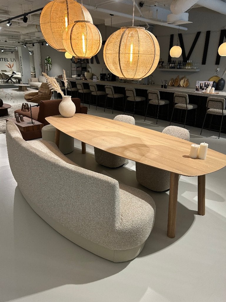 Cartel Living eetkamertafel set - Leegverkoop showroom, Ophalen, 100 tot 150 cm, Eikenhout, 200 cm of meer