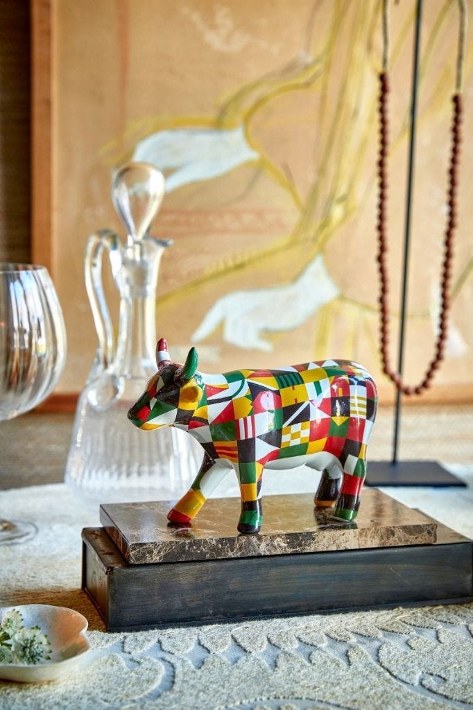 Nieuw Cow Parade koe Afro Pop medium gratis verzending., Ophalen of Verzenden, Beeld