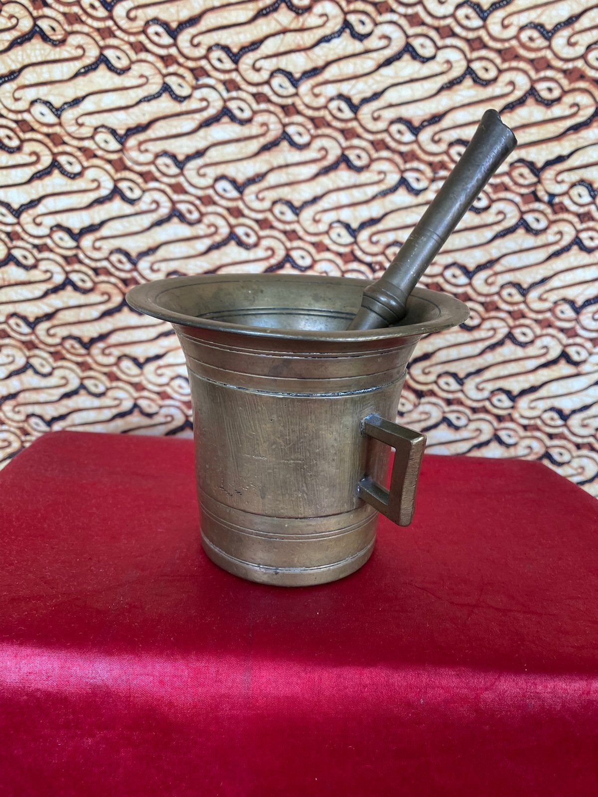 ANTIEKE (+/- 20er jaren) BRONZEN VIJZEL MET STAMPER., Ophalen of Verzenden
