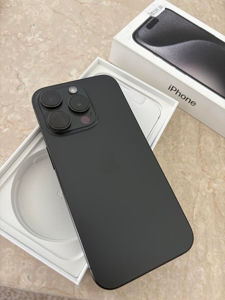 iPhone 15 Pro 128GB, Telecommunicatie, Mobiele telefoons | Apple iPhone, Ophalen, Zwart, 84 %, Zonder simlock