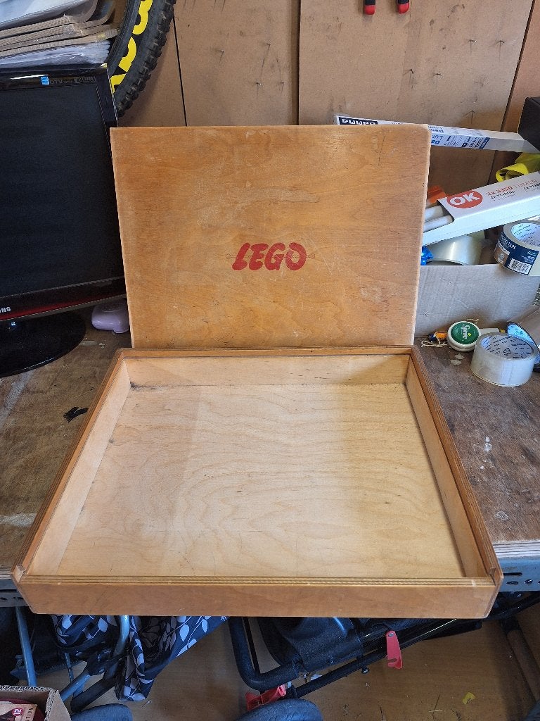 Vintage houten lege Lego doos jaren 60, Ophalen of Verzenden, Gebruikt