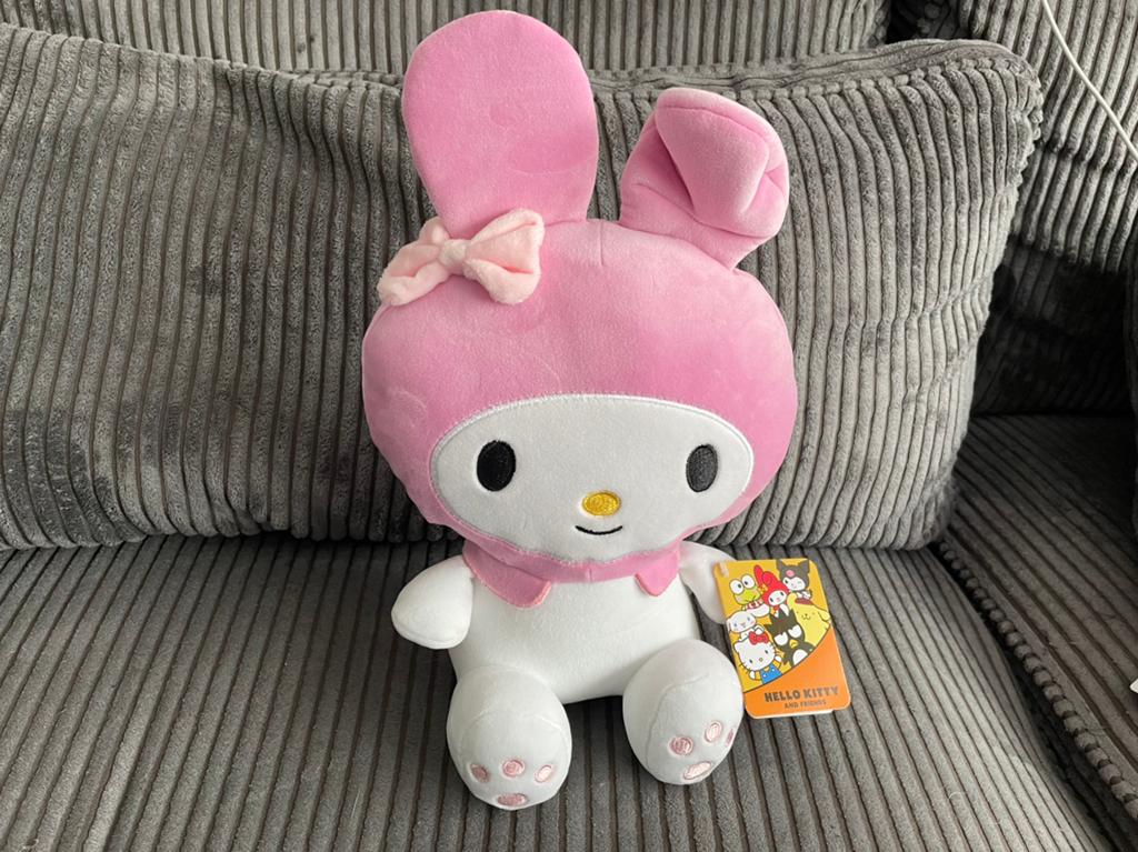 Nieuw met kaartje Sanrio knuffel Hello Kitty van My Melody, Overige merken, Nieuw, Ophalen of Verzenden, Roze