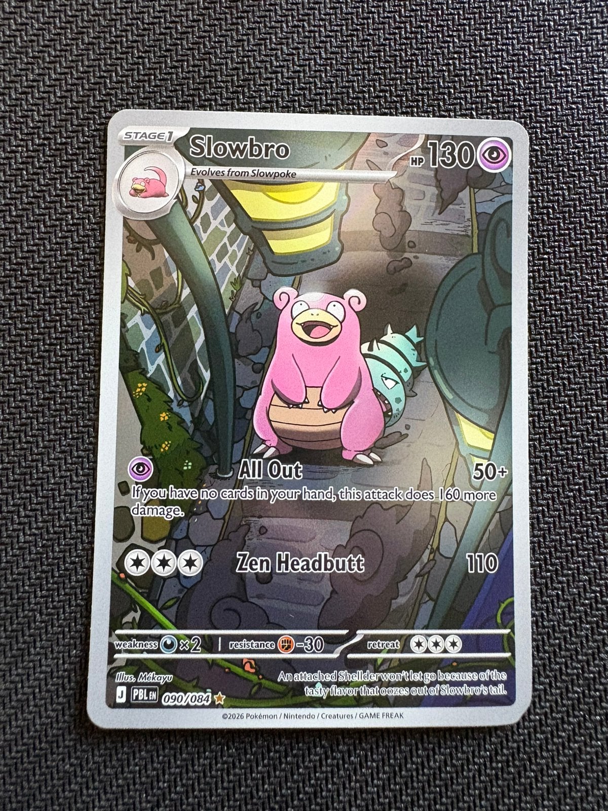 Slowbro 090/084, Ophalen of Verzenden, Zo goed als nieuw, Losse kaart, Foil