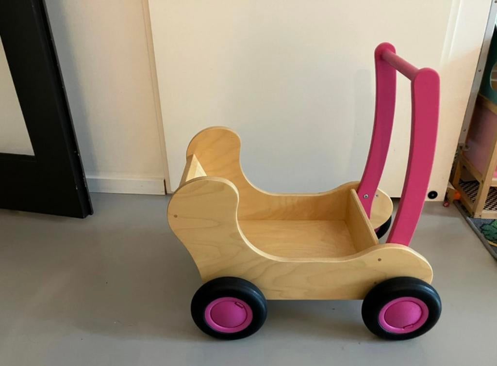 Poppenwagen + loopwagen van Van Dijk, Ophalen of Verzenden, Zo goed als nieuw